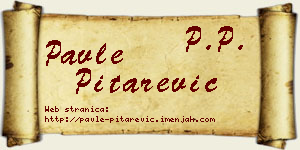 Pavle Pitarević vizit kartica